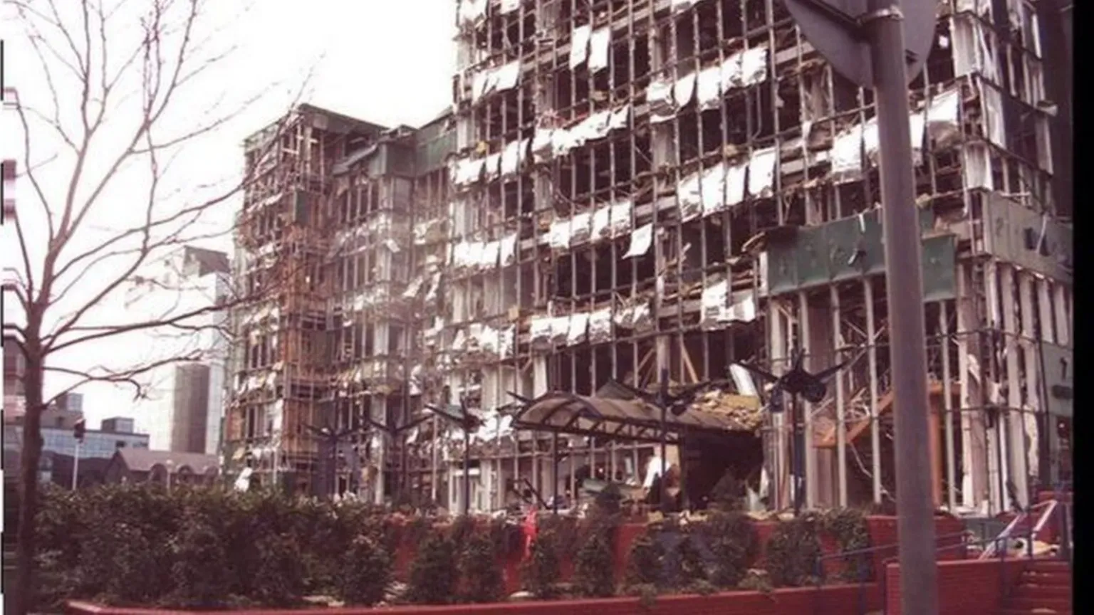 A bombed building