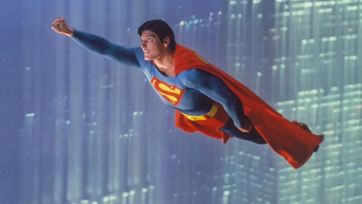Christopher Reeve in Richard Donner's <i>Superman</i> (1978), © Warner Bros.